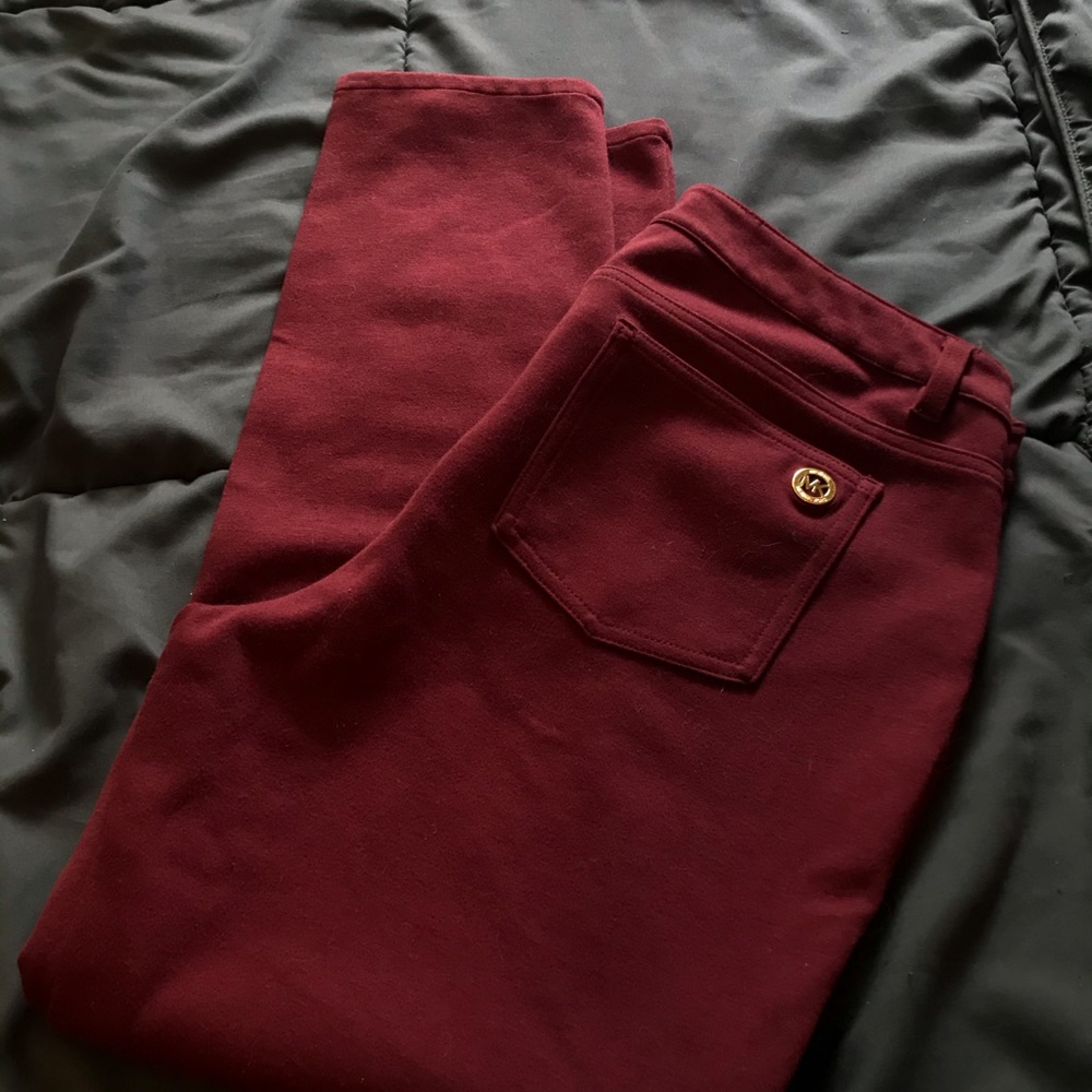 MICHAEL KORS - Maroon Stretchy Denim